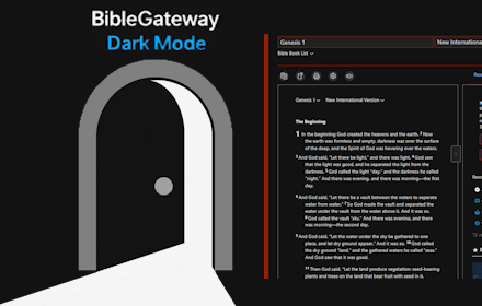 Bible Gateway Dark Mode preview